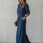 Azelline – Pleated texture elegance – Two-piece set