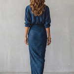 Azelline – Pleated texture elegance – Two-piece set
