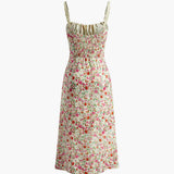 VESTIDO MIDI ESTAMPADO FLORAL DE TIRANTES