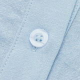 Conjunto de shorts folgados de manga comprida em algodão e linho