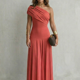 Bellamare – Elegant draped neckline – One shoulder maxi dress