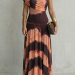 Bellamare – Elegant draped neckline – One shoulder maxi dress