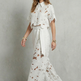 Bellarisse – Embroidered lace elegance – Top and skirt set