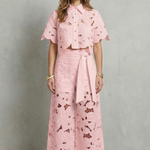 Bellarisse – Embroidered lace elegance – Top and skirt set