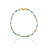 PULSERA INTEMPOREL ORO NATUREL TURQUESA