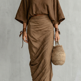 Brunelle – Relaxed draped batwing – Two piece set
