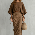 Brunelle – Relaxed draped batwing – Two piece set