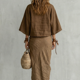 Brunelle – Relaxed draped batwing – Two piece set