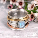 ANILLO IMPOSANT PIERRE DE LUNA MÉDITATION