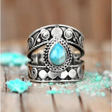 ANILLO TURQUESA GOTA AJOURÉ
