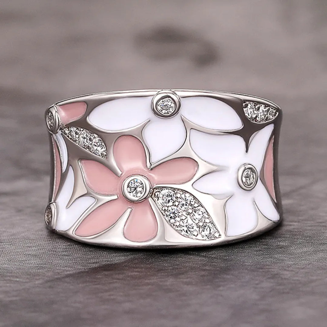 ANILLO VINTAGE PEINT À LA MAIN CRISTAL
