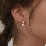 PENDIENTES ELEGANTE DORADO PERLA