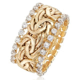 ANILLO VINTAGE DORADO TRESSÉ CIRCONA