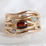 ANILLO VINTAGE CIRCONA FINO DORADO