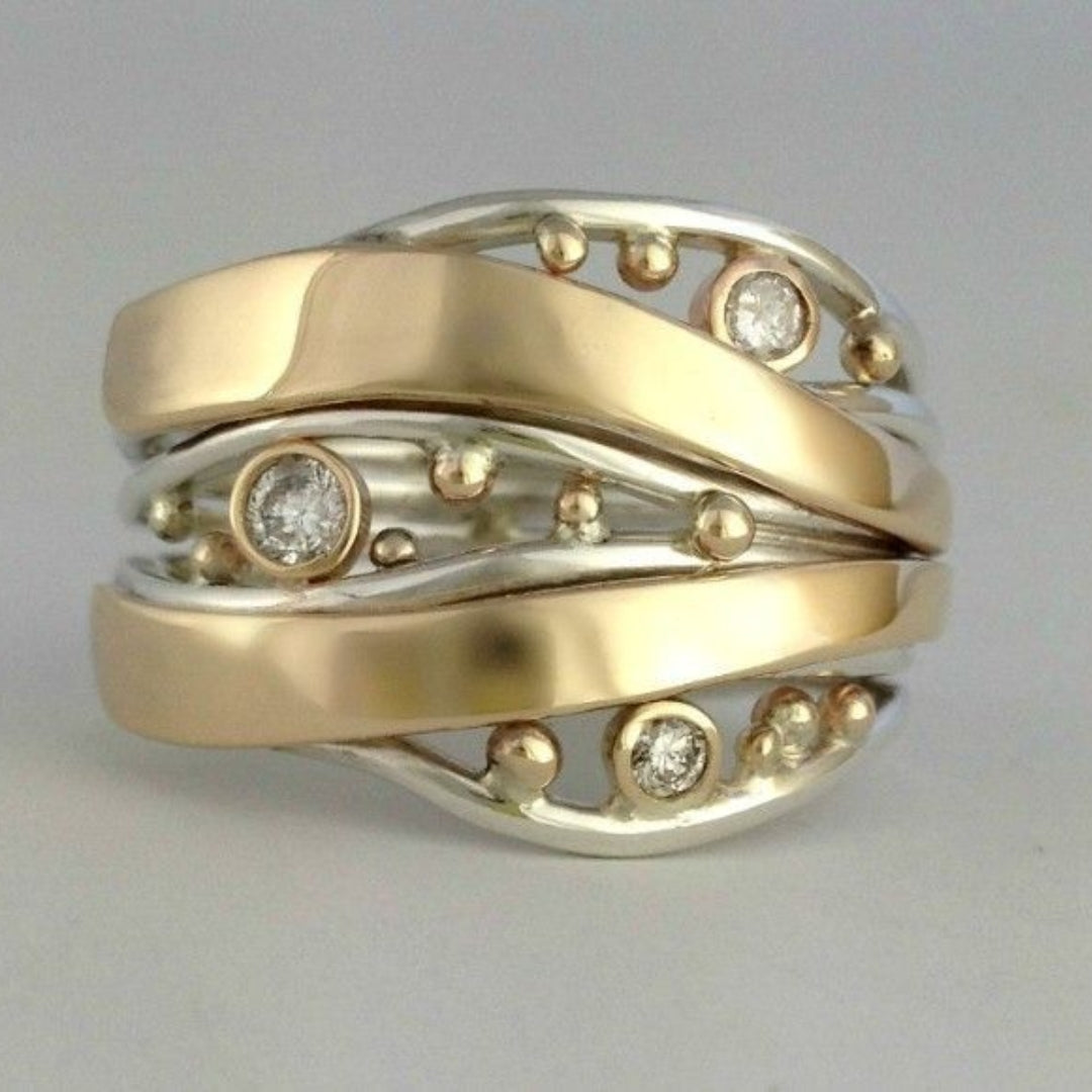 ANILLO VINTAGE ÉPAIS DORADO