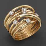 ANILLO VINTAGE DORADO CIRCONA FINO