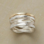 ANILLO VINTAGE ORO & PLATA AJOURÉ