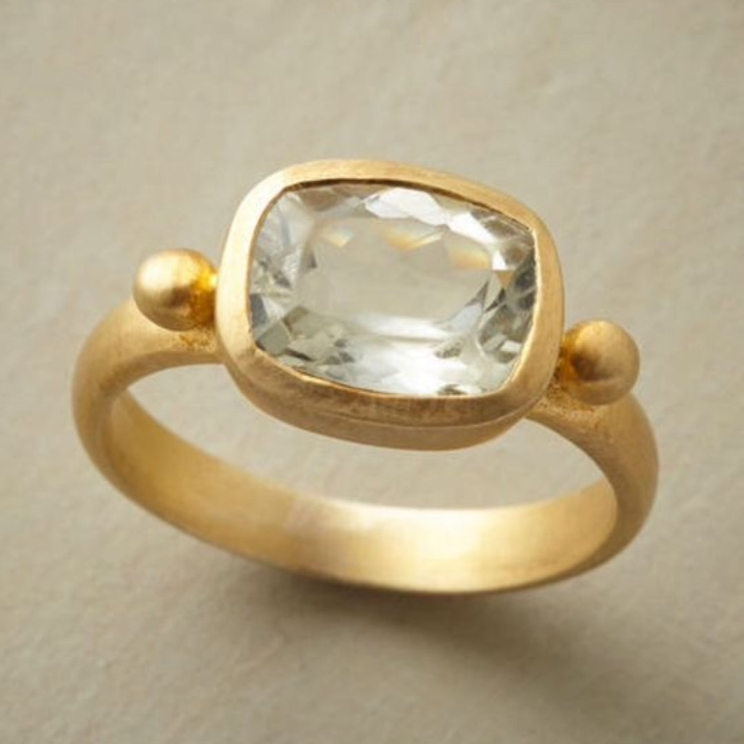 ANILLO VINTAGE BLANCO VERRE ORO