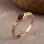 ANILLO VINTAGE ROJO INCRUSTÉ PIERRE ORO