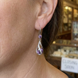 PENDIENTES CALITHRA LUZ TRENZADA | ORO BLANCO