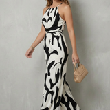 Calivana – Abstract print halter – Wide-leg jumpsuit