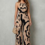 Calivana – Abstract print halter – Wide-leg jumpsuit