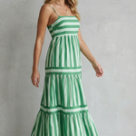 Candessa – Playful stripe tiers – Strappy maxi dress