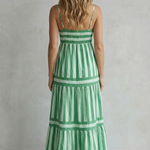Candessa – Playful stripe tiers – Strappy maxi dress