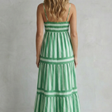 Candessa – Playful stripe tiers – Strappy maxi dress