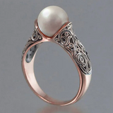 ANILLO VINTAGE ROSA ORO PERLA