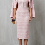 Bellaisie – Elegant plaid tailoring – Two-piece midi dress set