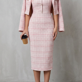 Bellaisie – Elegant plaid tailoring – Two-piece midi dress set