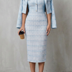 Bellaisie – Elegant plaid tailoring – Two-piece midi dress set