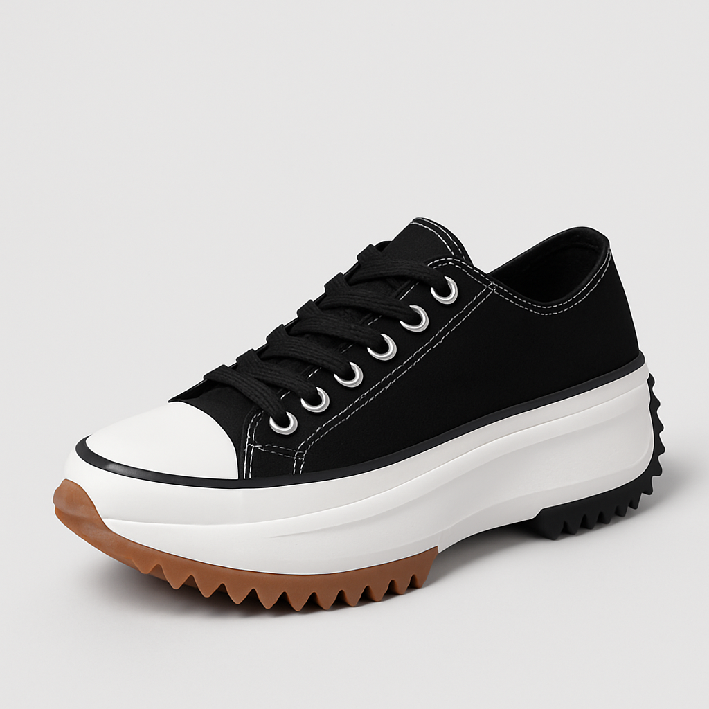 ZAPATILLAS DE CUERO CON SUELA PLATAFORMA