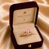 CONJUNTO CORAZÓN DE PÉTALO JARDIN ANILLO