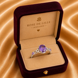 ANILLO AMATISTA NUDO | ORO BLANCO