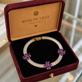 PULSERA AMATISTA TRÈFLE CORAZÓN | ORO
