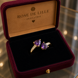 ANILLO NOCTIRA VIOLETA CORAZÓN ENVELOPPANT | ORO