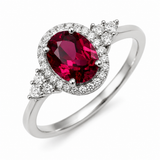 BAGUE SOLITAIRE RUBIS | OR
