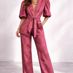 Conjunto elegante para mujer mangas abullonadas - Alondra