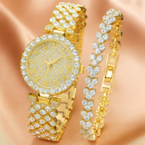 CONJUNTO LUJO DESTELLO ORO MONTRE & PULSERA | ORO