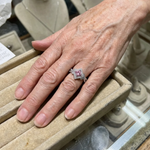 ANILLO ALTA COSTURA PAVÉ CUADRADO | ORO BLANCO