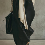 CONJUNTO DE CAMISA BEIGE CON CORDONES Y PANTALÓN