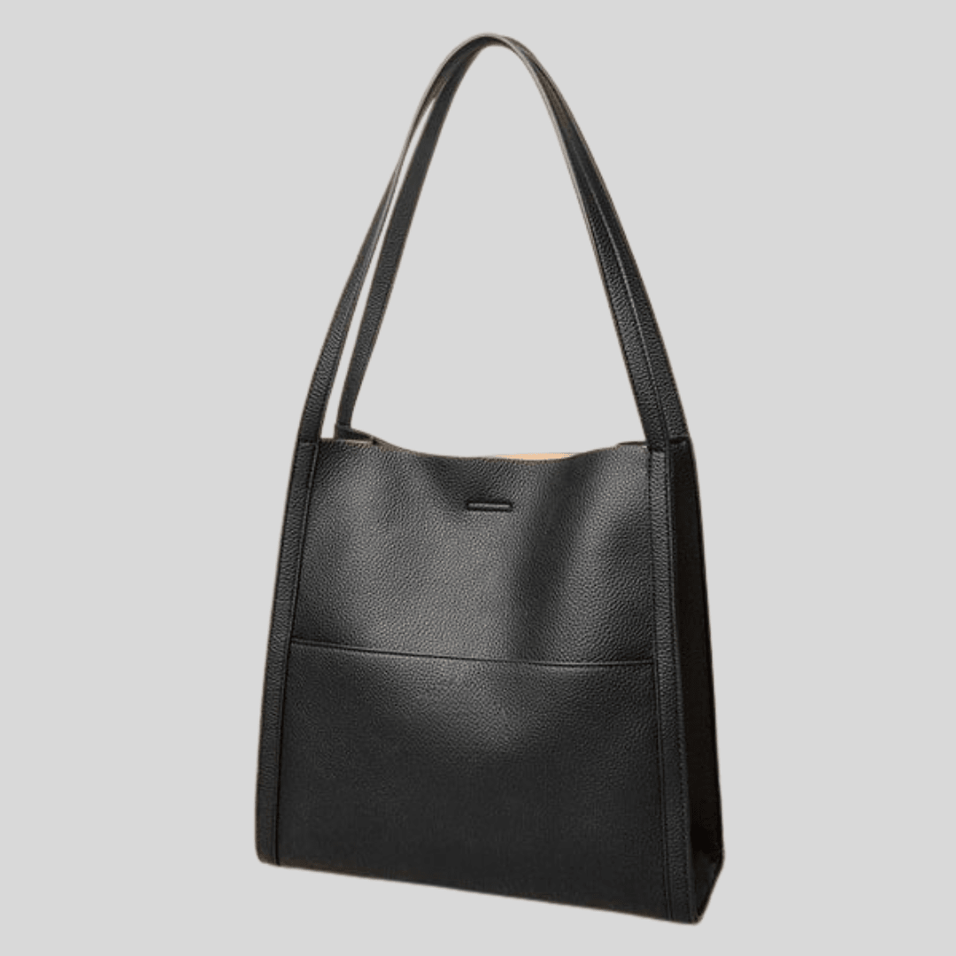 BOLSO DE HOMBRO SENCILLO DE CUERO AUTÉNTICO EN COLOR LISO - VALERINA MARBELLA