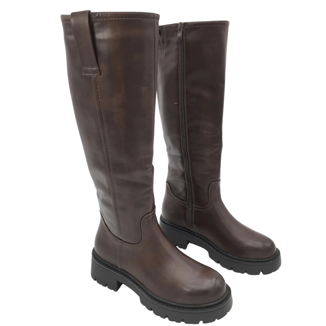 BOTAS ALTAS FEMENINAS CON TACÓN DE BLOQUE