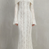 Elarina – Romantic lace silhouette – Off shoulder maxi dress