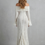 Elarina – Romantic lace silhouette – Off shoulder maxi dress