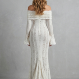 Elarina – Romantic lace silhouette – Off shoulder maxi dress