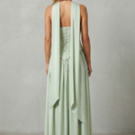 Elarisse – Asymmetric drape accent – Strapless formal gown