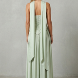 Elarisse – Asymmetric drape accent – Strapless formal gown